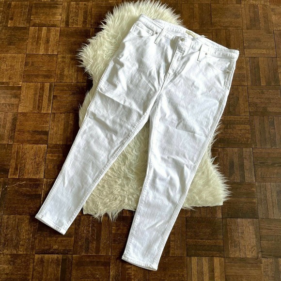 Madewell 36 White Plus High Rise Skinny Jeans - Picture 1 of 6
